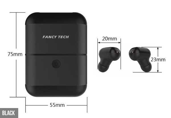 Wireless Twin Earbuds incl. Power Bank Box - Two Colours Available with Free Delivery