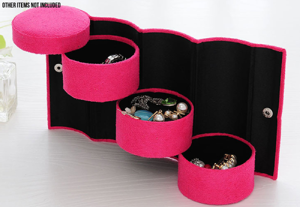 360 Degree Rotating Jewellery Box - Four Colours Available