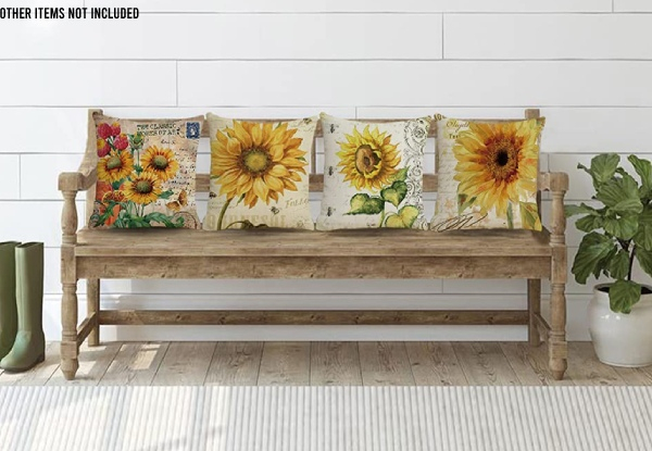 Four-Pack Decorative Cushion Covers - Two Styles Available