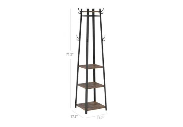 Vasagle Industrial Coat Rack Stand with Hooks