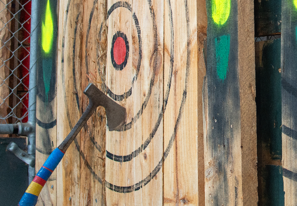 One-Hour Sweet Axe Throwing Experience & Waffles or Shared Plate at Panhead Brewtown - Options for Two, Four or Six People