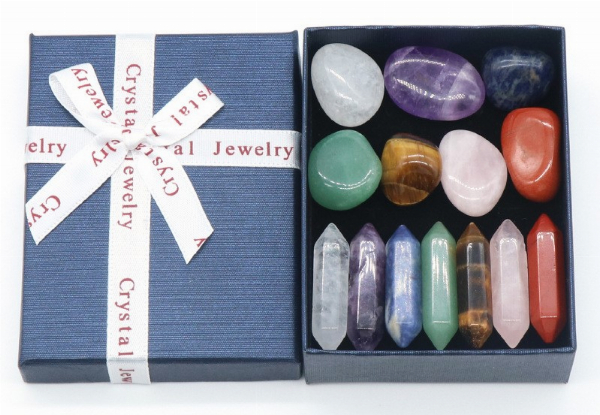 14-Pack Chakra Crystals & Gemstones Set