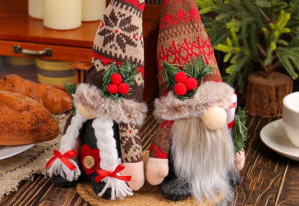 Christmas Santa Gnomes Plush Decorations - Two Styles Available