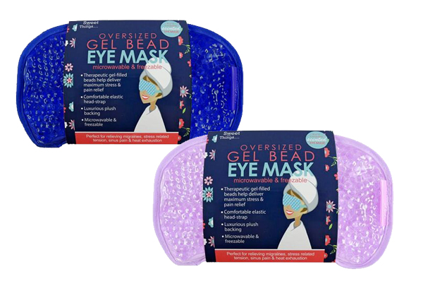 Gel Bead Heatable & Freezable Eye Mask - Two Pack