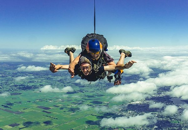 12000ft Skydive Hamilton Package Overlooking Waikato River for Two People - Option for Four People & Option on the Day to Add Voucher Towards a Camera Package