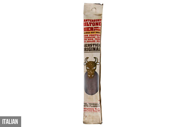 Carton of 25 Canterbury Biltong Original Biersticks - Two Flavours Available