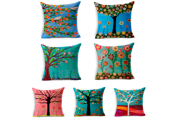 Tree Print Cushion Cover - Seven Styles Available