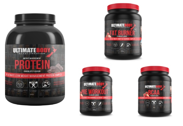 Ultimate Body Supplement Stack incl. Protein, Pre-Workout, BCAA & Body Fat Burner - Two Protein Flavours Available