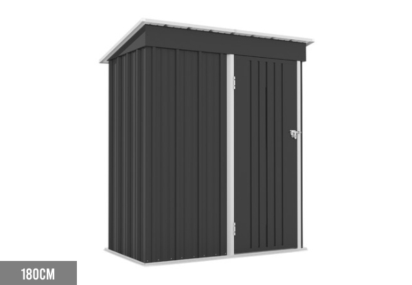 Lockable Garden Storage Shed with Tilted Roof - Two Sizes Available