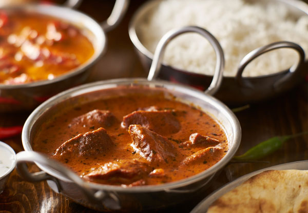 Indian Dining Experience incl. Two Mains, Two Naan Breads and Two Rice  - Option for Four People