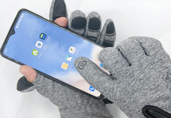 Two-Finger Flip Touchscreen Winter Gloves - Available in Two Colours & Four Sizes