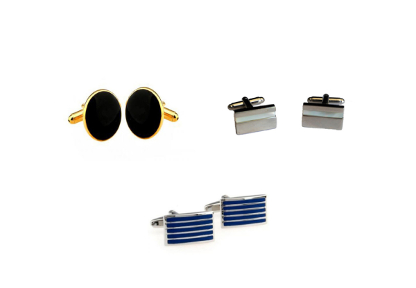 Contemporary Cufflinks Range - Three Options Available