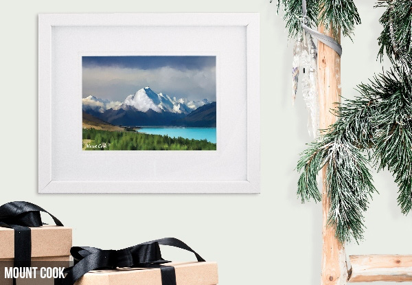 Kiwi Style Print with Wooden Frame - Four Options Available
