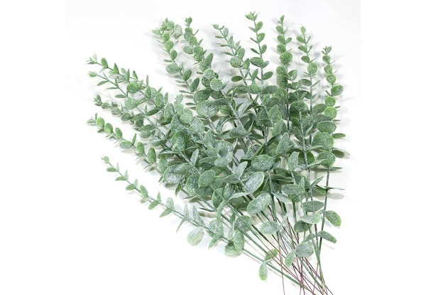 20-Pack Artificial Eucalyptus Stem Leaves - Four Colours Available