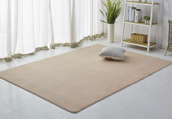 Washable Non-Slip Coral Soft Rug - Available in Four Colours & Three Sizes