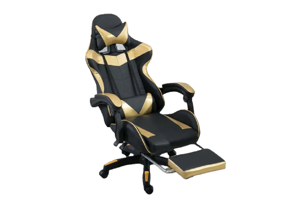 Gaming Chair Office Chair with Headrest & Foot Rest - Seven Colours Available