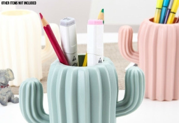 Cactus Pen Holder - Three Colours & Option for Two-Pack Available