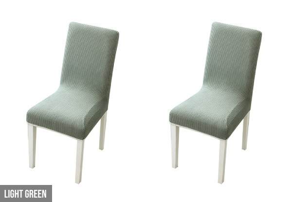 Two-Pack Elastic Chair Covers - Eight Colours Available & Options for Four or Eight-Pack