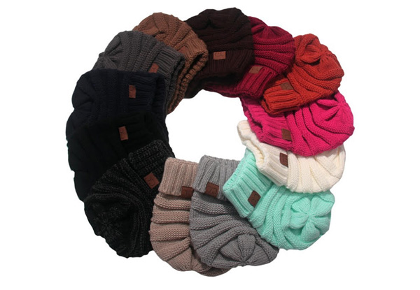 Warm Knitted Beanie - 14 Colours Available