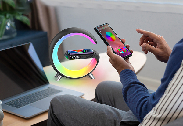 Wireless Charger Atmosphere Lamp with App Control - Available in Two Colours & Option for Two-Pack