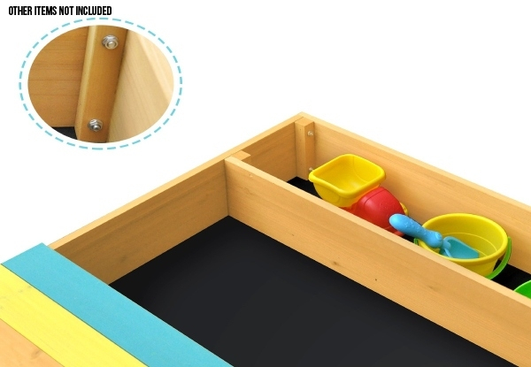 Kids Sand Pit Outdoor Wooden Sandbox with Cover