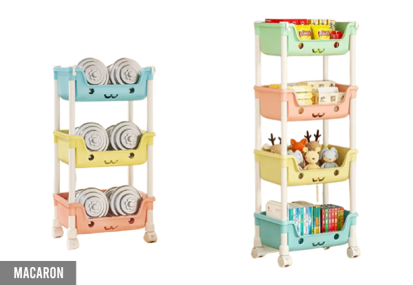 Storage Trolley Rack Organiser - Available in Two Colours & Two Sizes