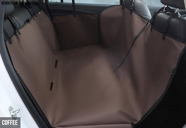 Water-Resistant Pet Car Backseat Cover - Three Colours Available