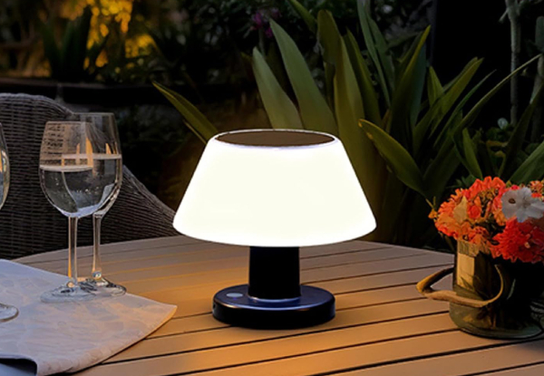 Solar Outdoor Table Lamp with 4 Lights Modes