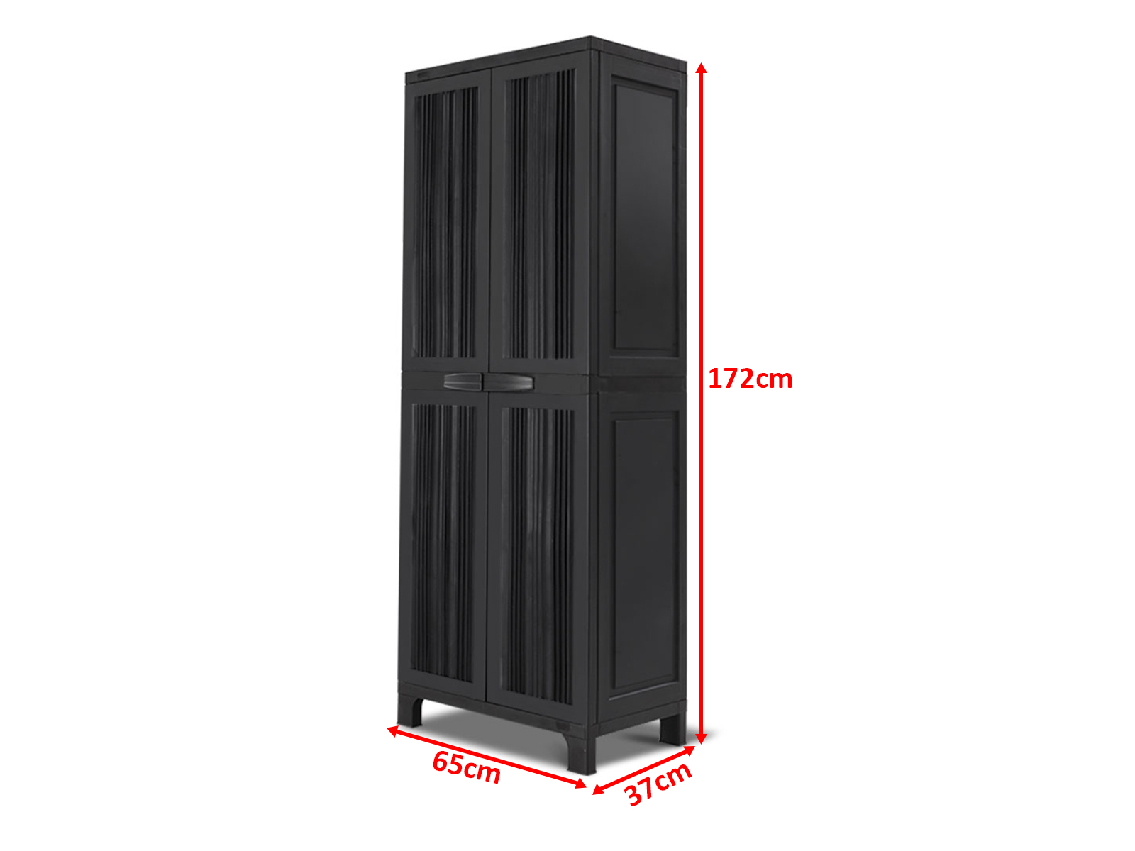 Lockable Outdoor Black Storage Cabinet