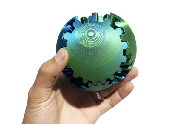 Soothing 3D Printed Gear Ball - Available in Four Styles & Option for Two