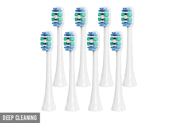 Eight-Piece Brush Heads Compatible with Philips Sonicare - Four Options Available