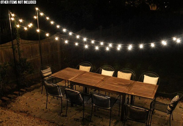 Retro Solar-Powered String Light Bulbs with Free Delivery
