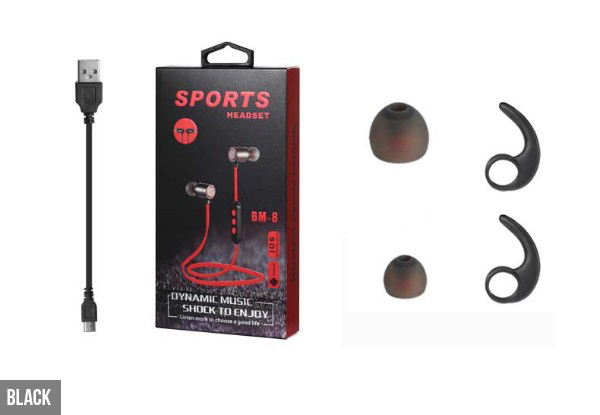 Bluetooth Sports Headphone Earbuds with Mic - Two Colours Available