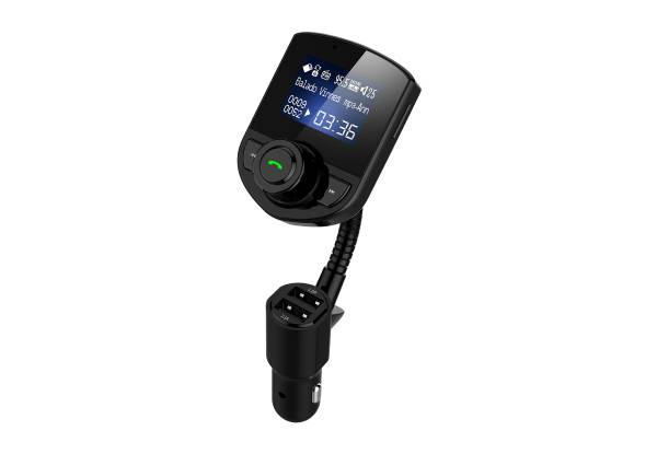 Bluetooth Adjustable Car FM Transmitter with USB Car Charging Ports - Option for Two
