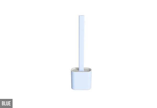 Flexible Silicone Toilet Brush with Holder - Four Colours Available
