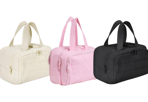 Travel Puffy Toiletry Bag - Three Colours Available