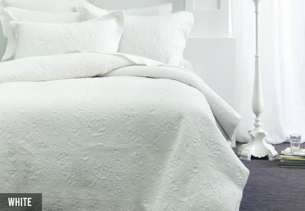 Chantel Bedspread - Available in Two Colours, Two Sizes & Option for Extra European Pillowcase