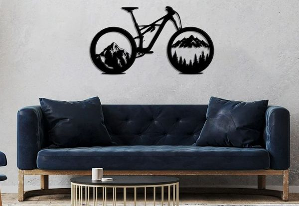 Mountain Forest Bike Wall Decor - Option for Two-Pack