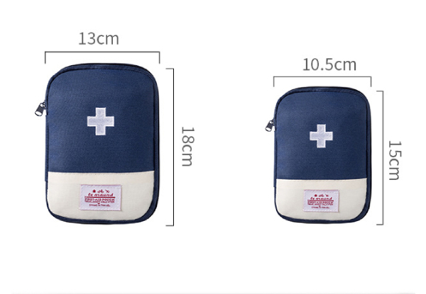 Mini Portable Empty First Aid Pouch - Available in Four Colours, Two Sizes & Option for Two-Pack