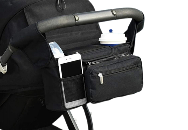 Universal Stroller Organiser with Cup Holder - Available in Two Colours