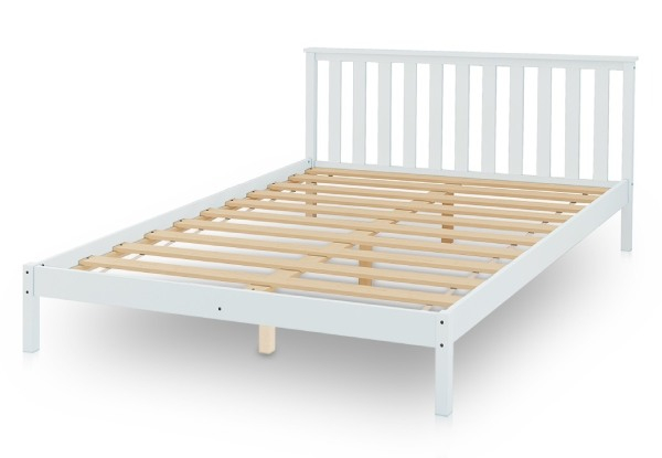 Queen-Sized Wooden Bed Frame - Two Colours Available