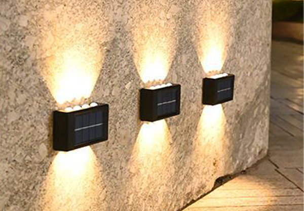 Six LED Up & Down Solar Light - Available in Two Colours & Option for Two & Four-Pack