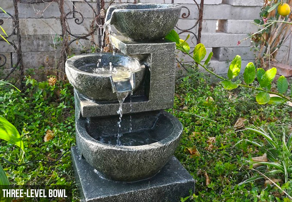 Solar Powered Outdoor Garden Water Fountain