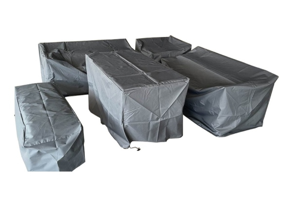 Five-Piece Campania Steel Outdoor Sofa Set with Cover