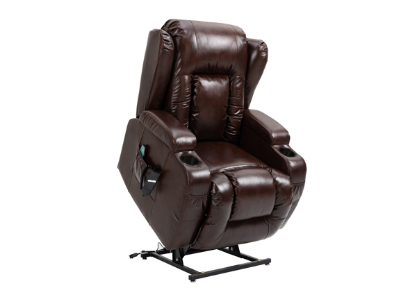 Electric 8 Point Heated Vibrating Massage Recliner Chair