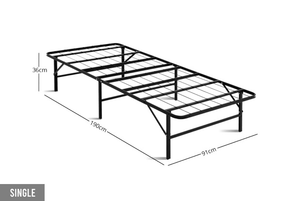 Foldable Bed Frame - Four Sizes Available