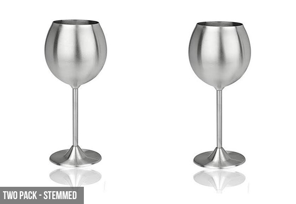 Stainless Steel Wine Glass Set Range - Four Options Available with Free Delivery