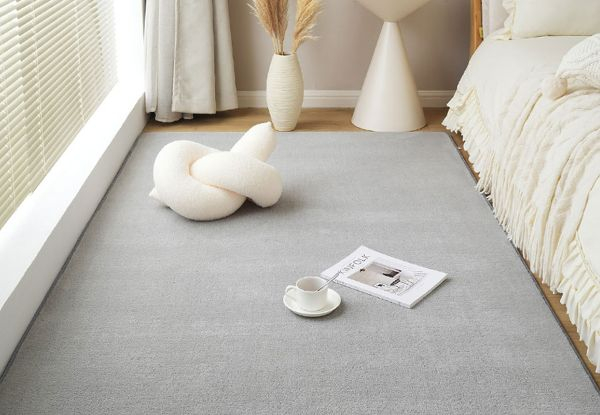 Washable Non-Slip Coral Soft Rug - Available in Four Colours & Three Sizes