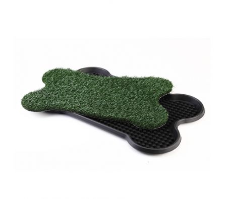 Dog Bone-Shape Grass Toilet with Two Mats