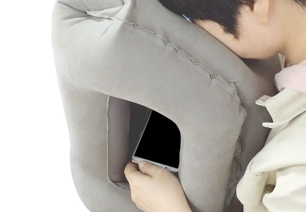 Inflatable Travel Pillow - Available in Two Colours & Option for Two-Pack